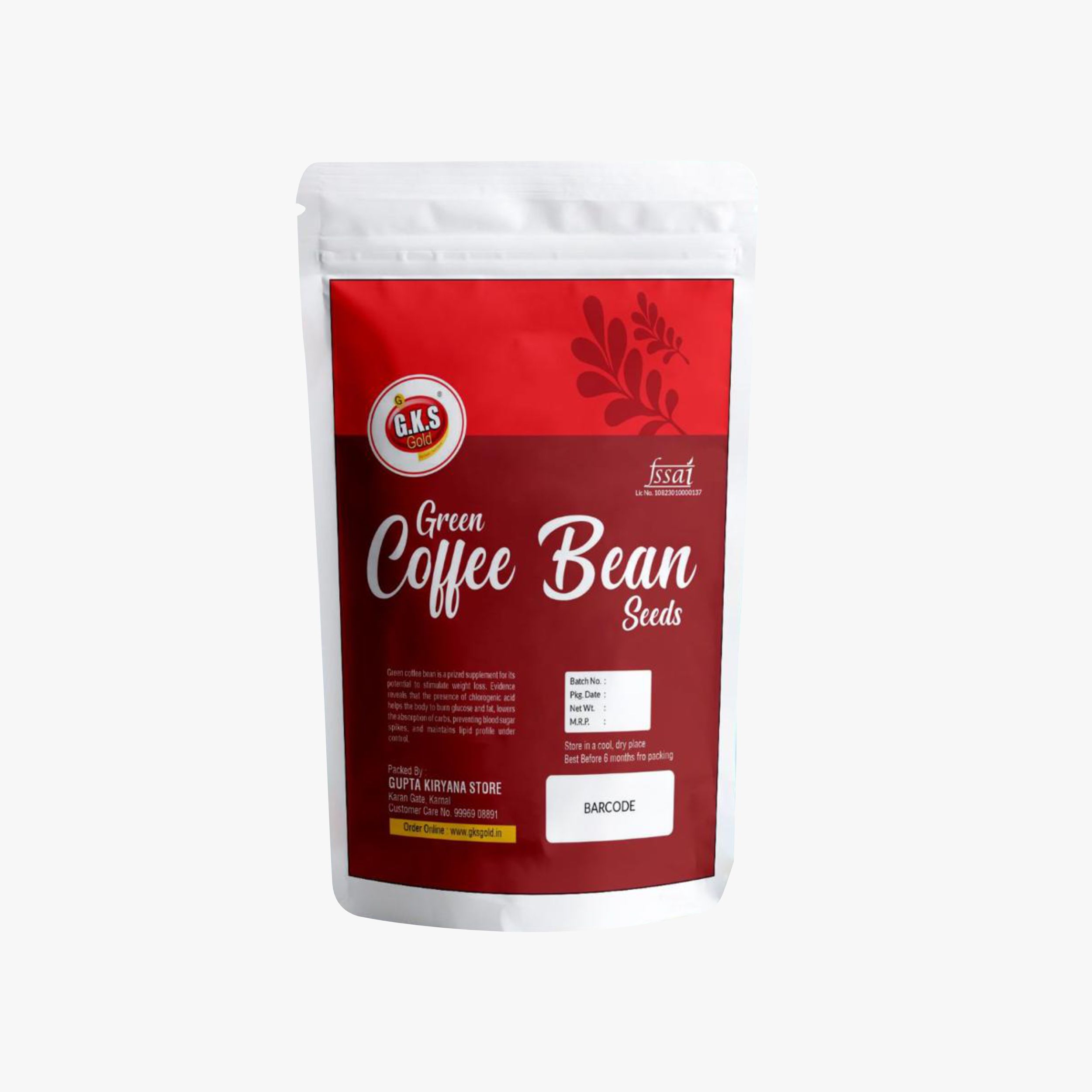 Gks Green Coffee Beans 250Gm - Image 2